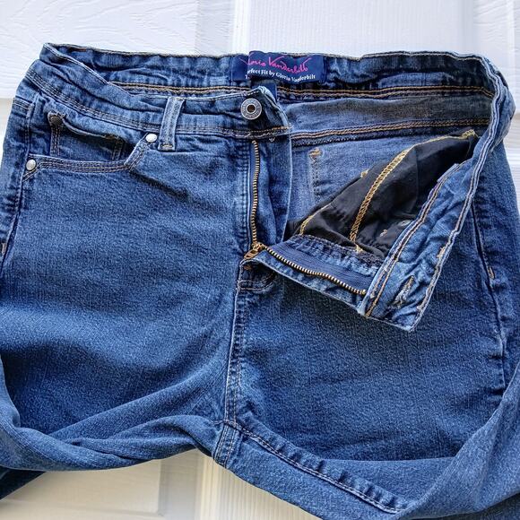 Gloria Vanderbilt Linda Perfect Fit Jeans 12 dark wash blue mid rise bootcut - Picture 4 of 12